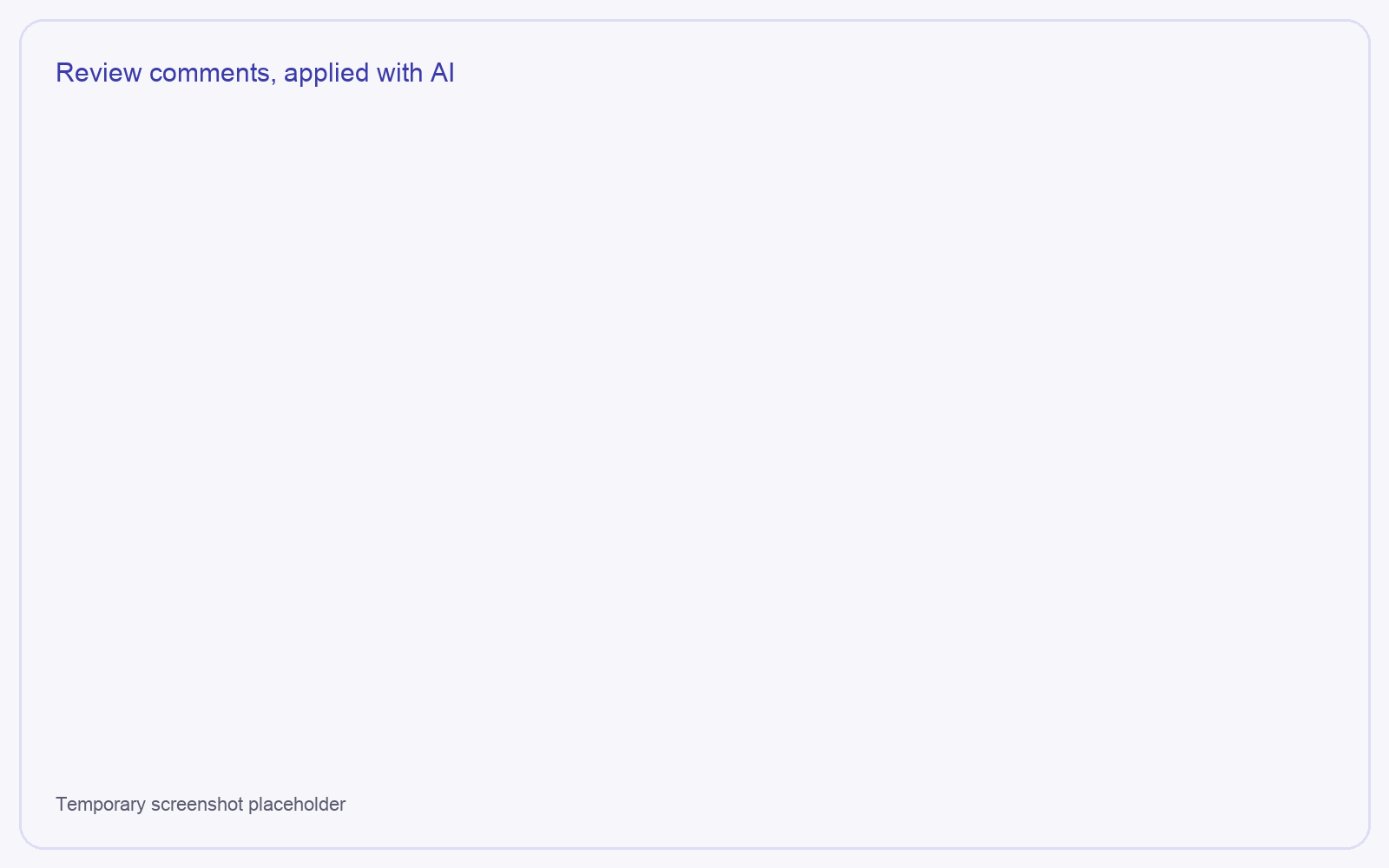 A review comment applied with Tittle